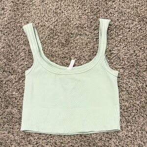 Nikibiki Light Green Ribbed Crop Top